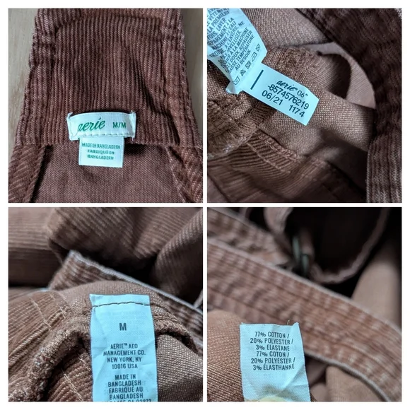 Aerie Werk & Play bib overalls corduroy - Picture 4 of 9